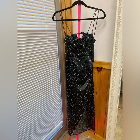NWT Zara DOTTED SATIN EFFECT CORSET DRESS Sz M - Picture 2 of 9